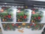 In decal dán kính hình họa tiết Giáng Sinh cho Đại lý xe ôtô Mazda