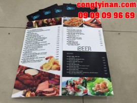 In menu TPHCM | In menu giá rẻ nhanh | In menu nhà hàng, quán ăn